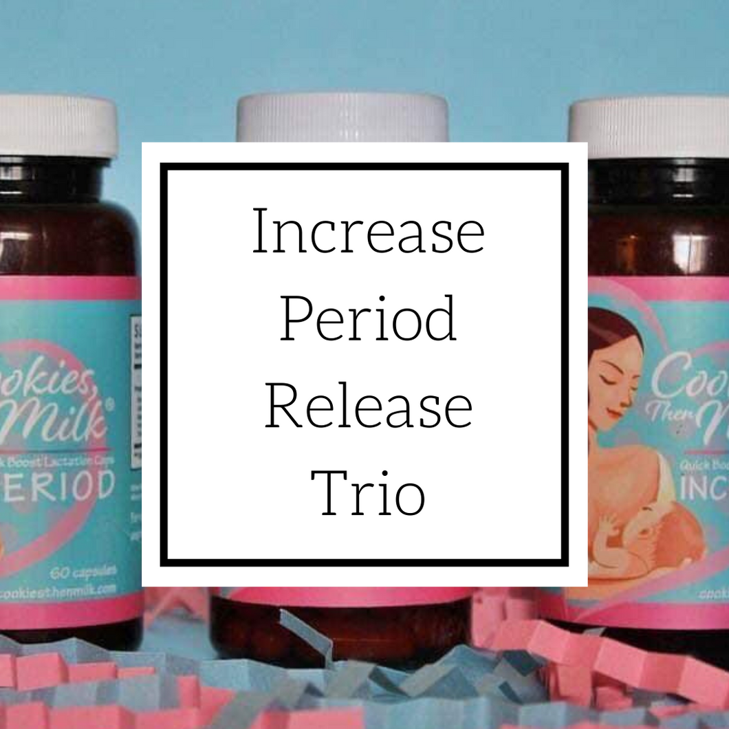 Increase, Release with Sunflower Lecithin, and Period Lactation Support Capsule Trio