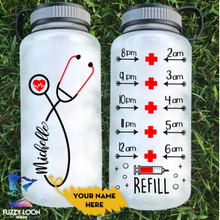 Load image into Gallery viewer, Nurse Power Personalized Water Bottle | 34oz
