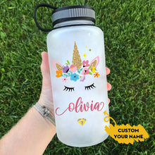 Load image into Gallery viewer, Personalized Unicorn 34oz Water Bottle
