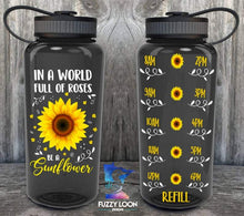 Load image into Gallery viewer, Be a Sunflower Water Bottle | 34oz

